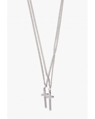 DSquared² Necklace With Charms, - Metallic