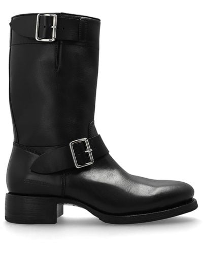 DSquared² Leather Ankle Boots, - Black