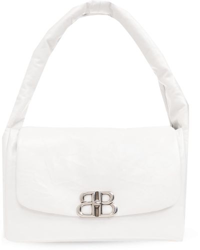 Balenciaga 'monaco M' Shoulder Bag, - White