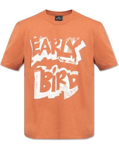 PS by Paul Smith T-shirt With Logo, - Orange