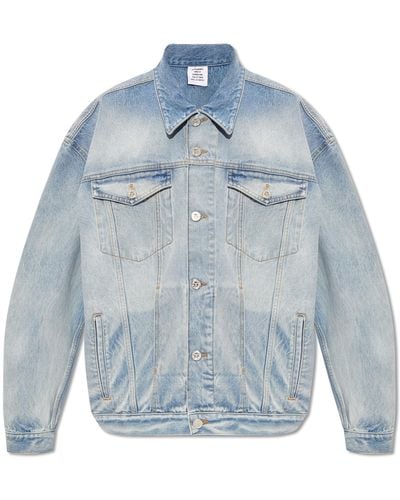 Vetements Oversize Denim Jacket, - Blue