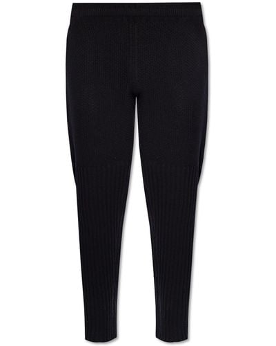 Homme Plissé Issey Miyake Ribbed Trousers, - Black