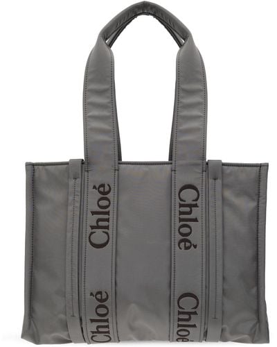 Chloé ‘Woody Medium’ Shopper Bag - Black