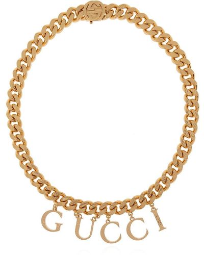 Gucci Brass Necklace, - Metallic
