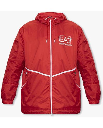 Red EA7 Jackets for Women | Lyst