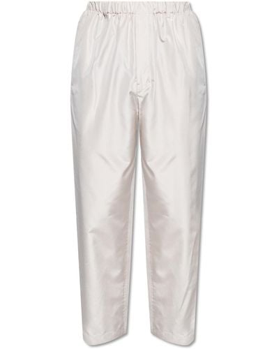 Lemaire Silk Trousers, ' - White