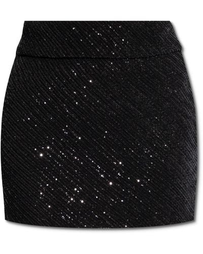 IRO Sequinned Skirt, - Black