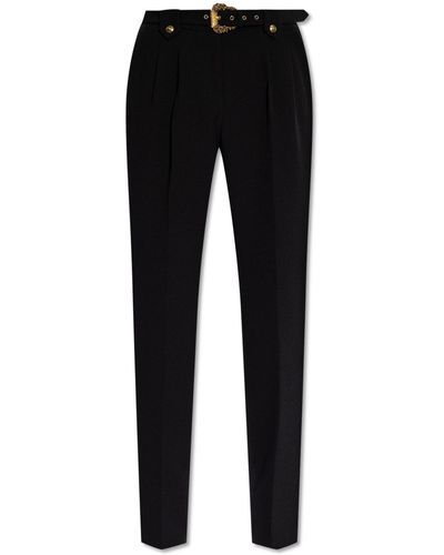 Versace High-rise Trousers, - Black