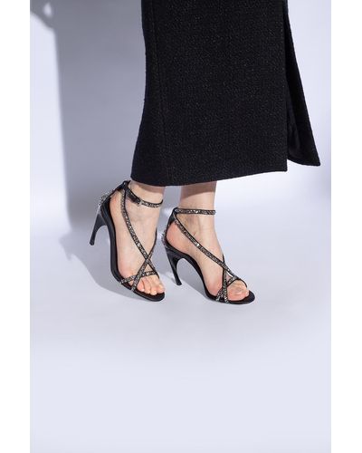 Alexander McQueen 'armadillo' Heeled Sandals, - Black