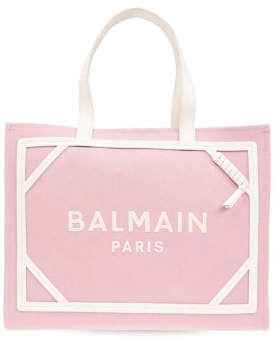 Balmain ‘B-Army Medium’ Shopper Bag - Pink