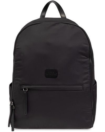 A.P.C. Backpack With Logo, - Black