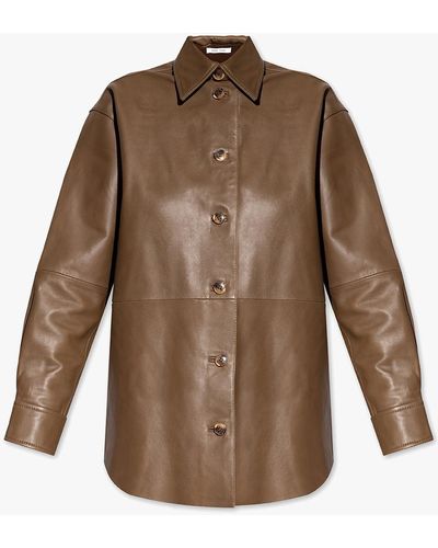 Samsøe & Samsøe 'keyla' Leather Shirt - Brown
