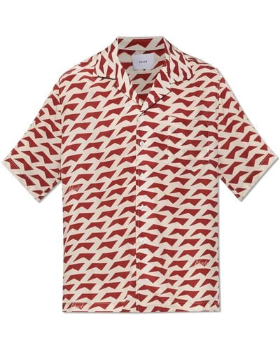 Rhude Shirt With Logo, - Red