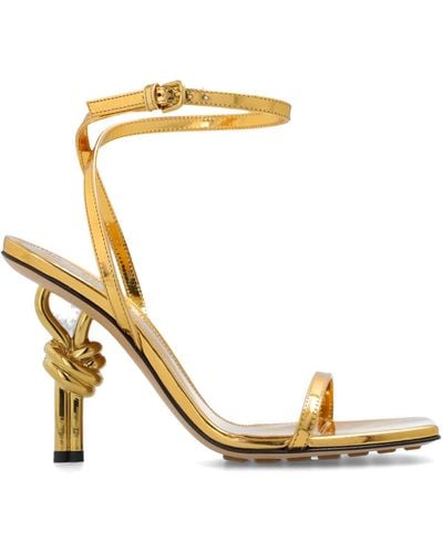 Bottega Veneta ‘Knot’ Heeled Sandals - Metallic