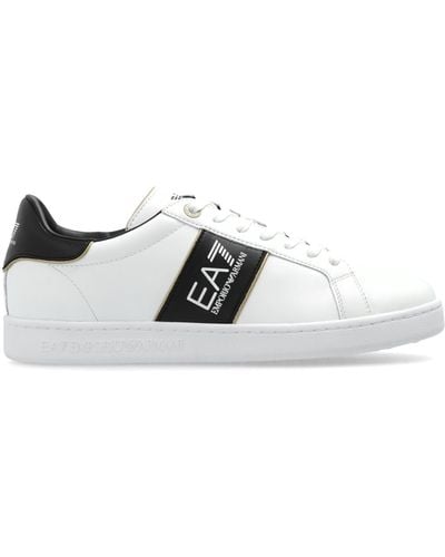 EA7 Sports Shoes With Logo, - White