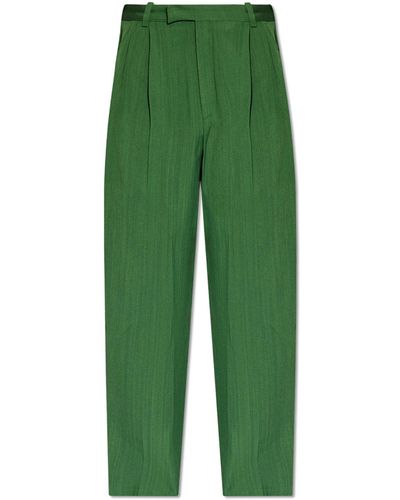 Jacquemus 'titolo' Pleat-front Trousers, - Green