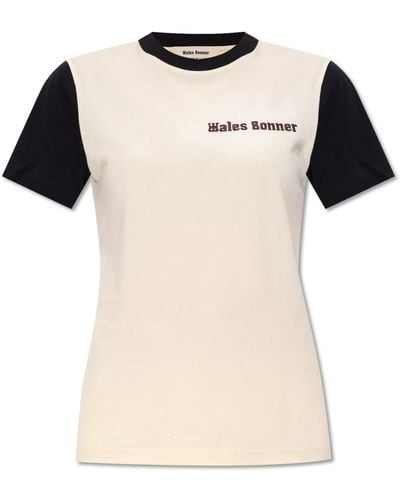 Wales Bonner T-shirt With Logo - Black