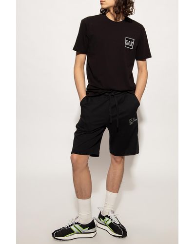 EA7 Sweat Shorts With Logo - Black