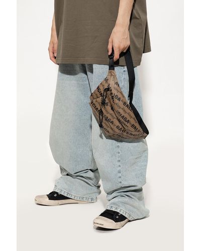 Balenciaga 'signature Medium' Belt Bag - Brown