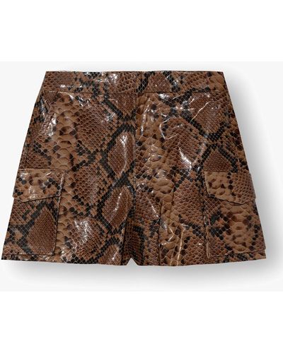 Gestuz 'riveragz' Leather Shorts - Brown