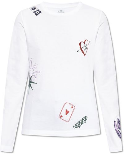 PS by Paul Smith Long-sleeved T-shirt, - White
