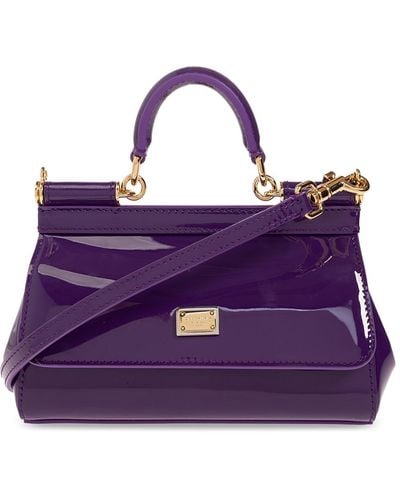 Dolce & Gabbana 'sicily Small' Shoulder Bag, - Purple