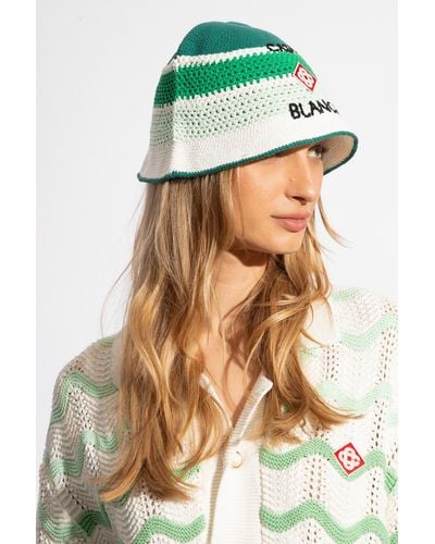 Casablancabrand Crochet Bucket Hat, - Green
