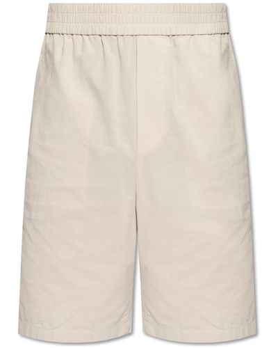 Ami Paris Cotton Shorts, - White