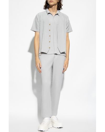Homme Plissé Issey Miyake Pleated Polo Shirt - White