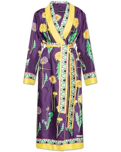 Dolce & Gabbana Silk Bathrobe - Multicolour