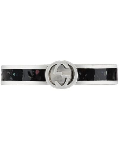 Gucci Silver Ring, - Black