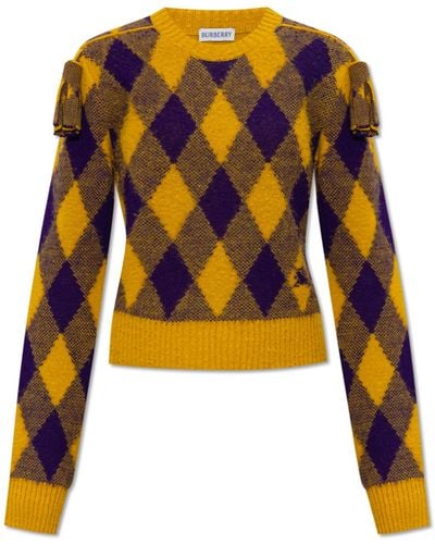 Burberry Wool Jumper - Yellow