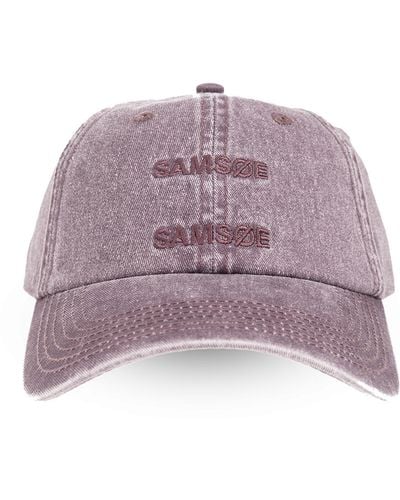 Samsøe & Samsøe Baseball Cap, - Purple