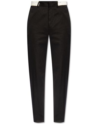 Palm Angels Trousers With Logo, - Black