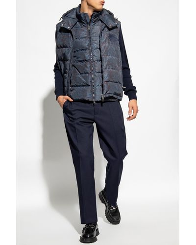 Etro Vest With Down Front - Blue