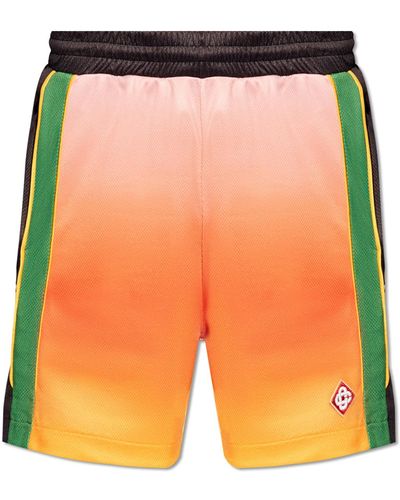 Casablancabrand Shorts With Logo, - Orange