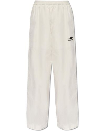 Balenciaga Trousers With Logo, - White