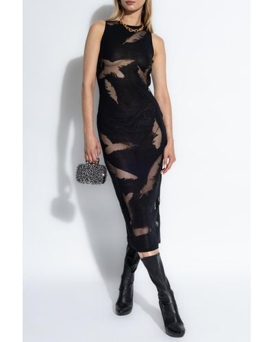 Alexander McQueen Sheer Dress, ' - Black