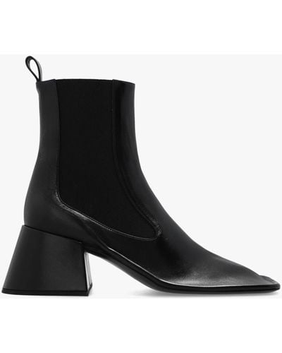 Jil Sander ‘Nikki’ Heeled Ankle Boots - Black