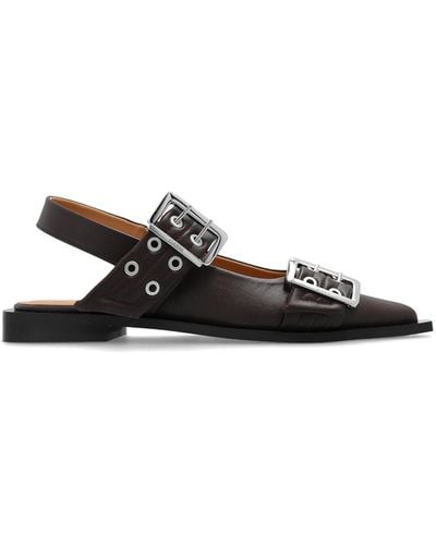 Ganni Shoes With Buckles, - Black