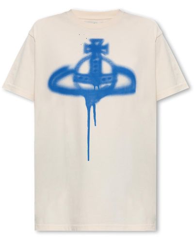 Vivienne Westwood T-Shirt With Logo - Blue