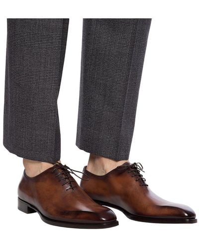 Berluti Alessandro Galet Leather Oxford Brown