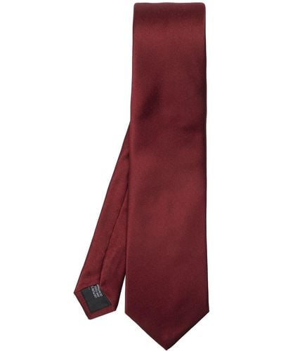 Lanvin Silk Tie With Logo - Red