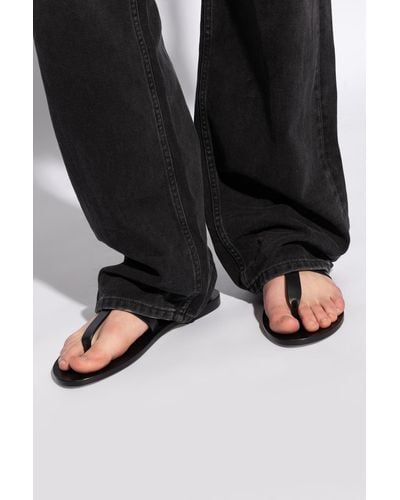 Saint Laurent Leather Sandals - Black