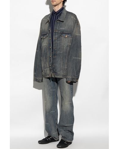 Balenciaga Jeans With Vintage Effect - Gray