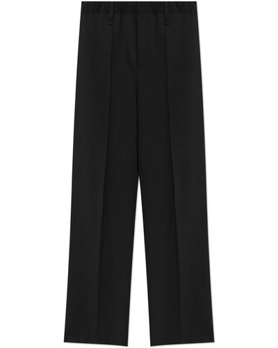 Issey Miyake Trousers With Stitching, - Black