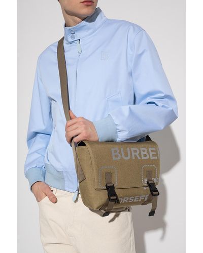 Burberry Shoulder Bag With Logo - Green