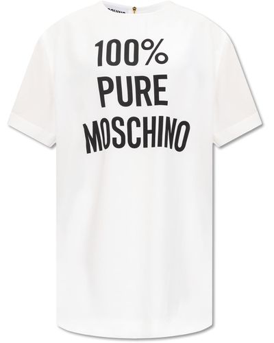 Moschino Dress With Logo - White