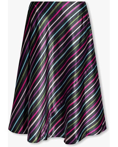 Kate Spade Satin Skirt With Stripes - Multicolor