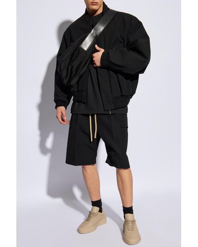 Fear Of God Shorts With Logo, - Black